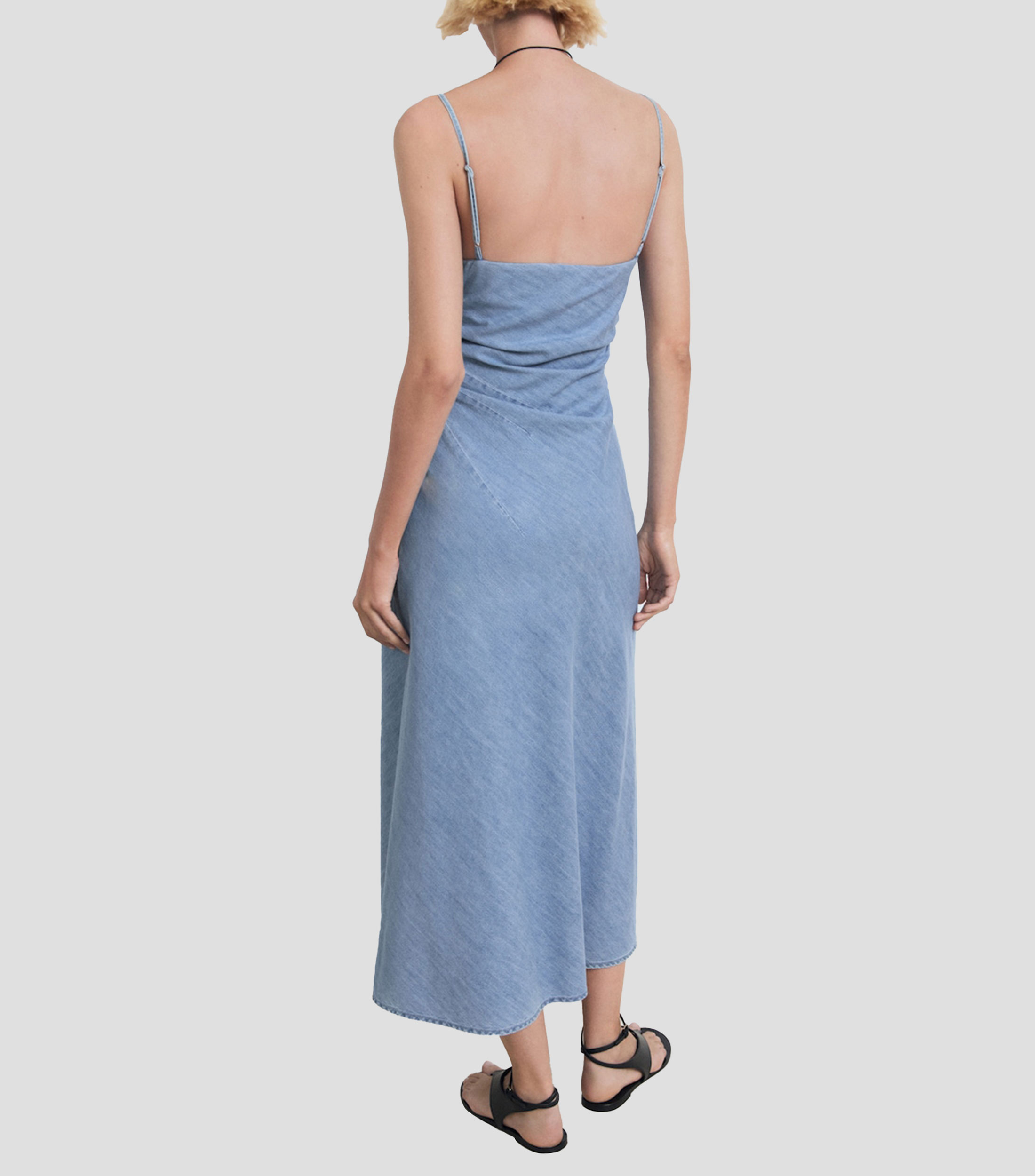Vestido Midi liso Mujer